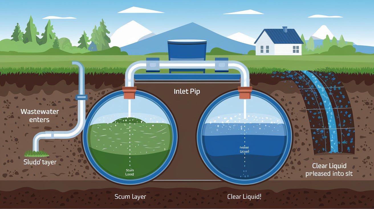 a diagram of a septic systems maintenance and troubleshooting