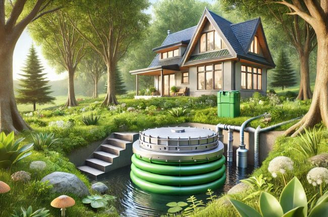 a house in the countryside with an eco-friendly septic solutions perspective