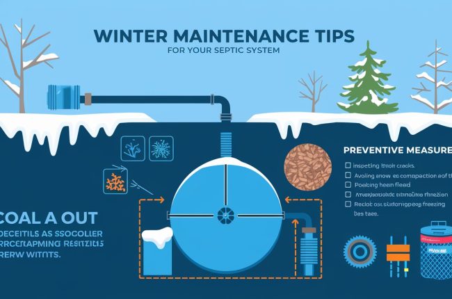 an infographics about Septic Issues in Cold Climates