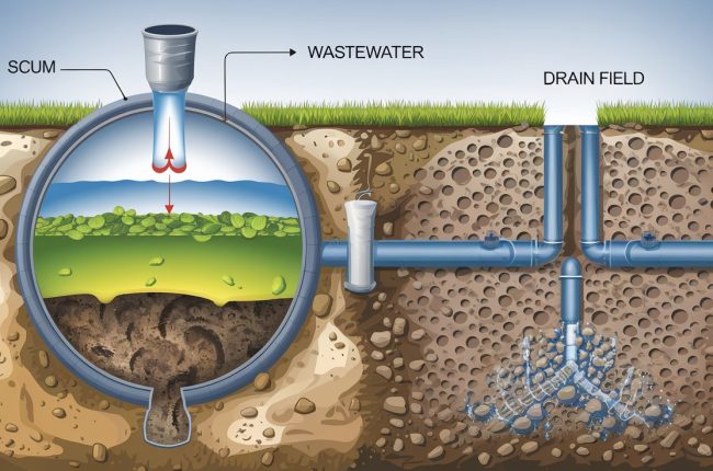 an infographic on How Do Septic Tanks Work?