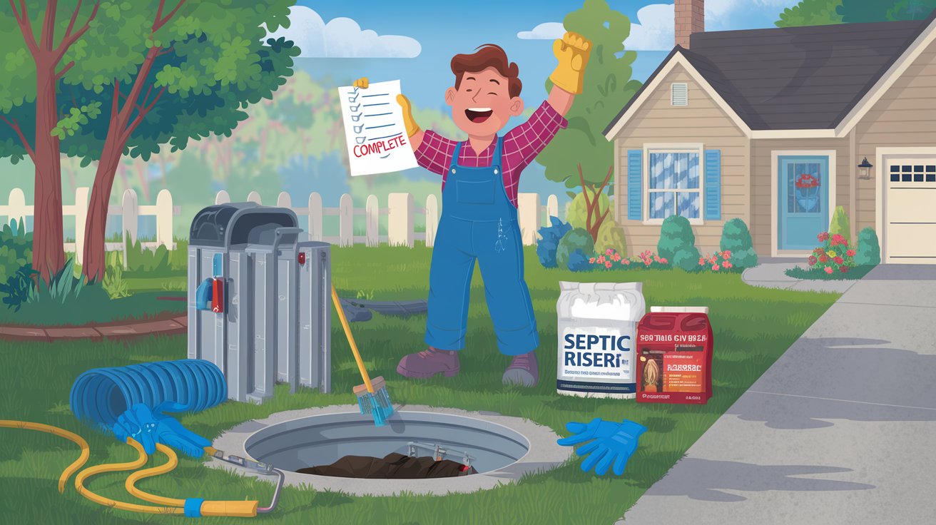 A person with a checklist on Septic Tank Costs completed.