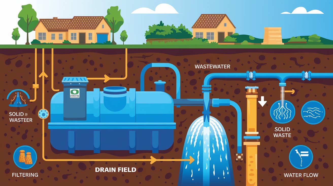 Components of a Septic System infographic