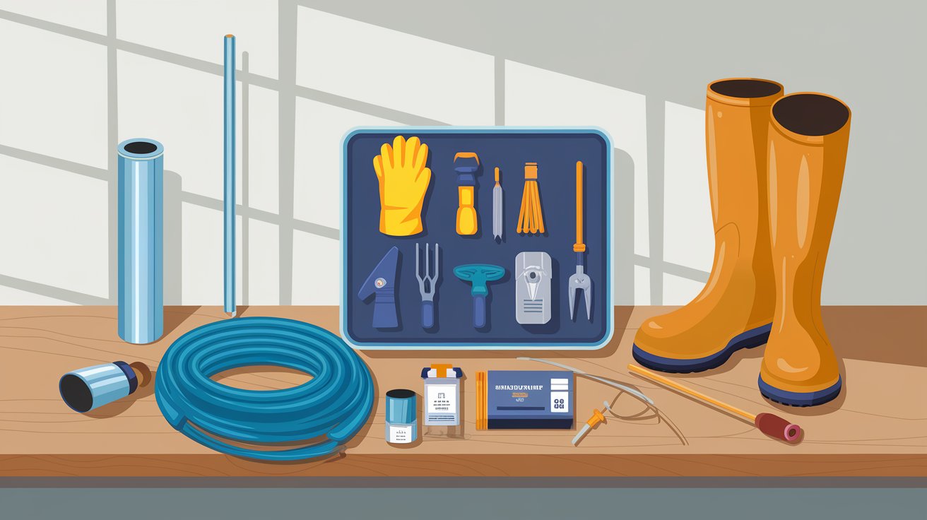 A table with Tools Needed for Septic Maintenance