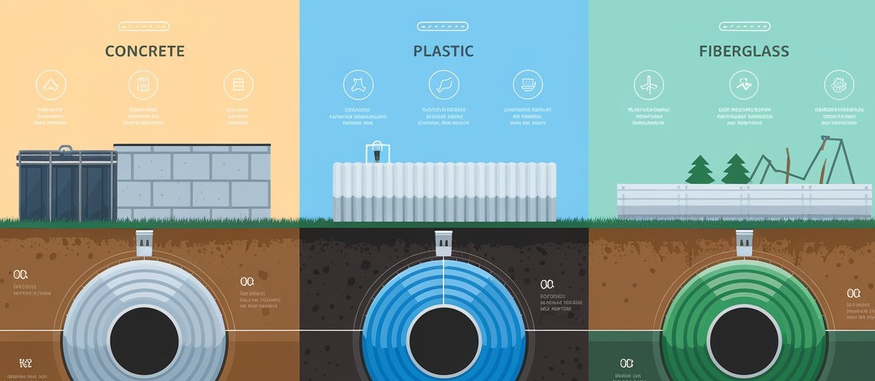 infographics about Comparing Septic Tank Types and Costs