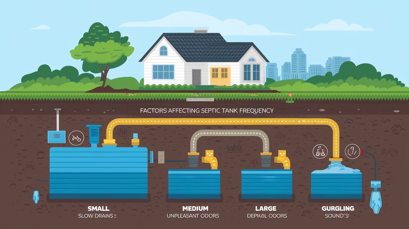 septic tank pumping frequency infographics.