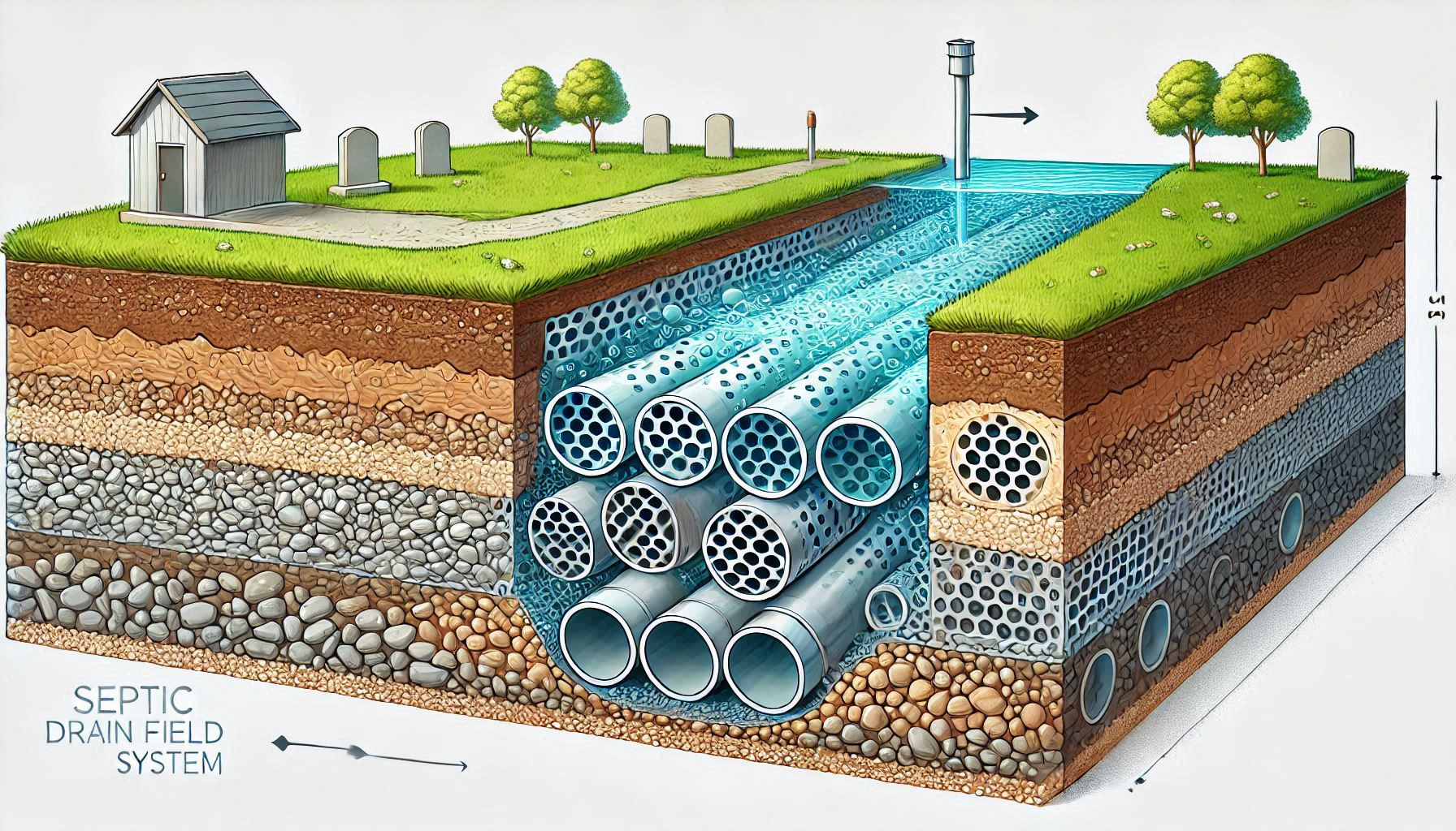 Pipes in Drain Fields