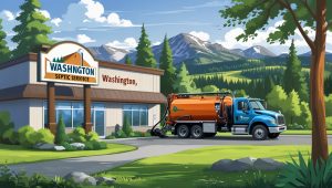 Residential septic tank installation in Washington
