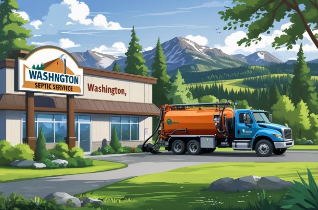 Residential septic tank installation in Washington
